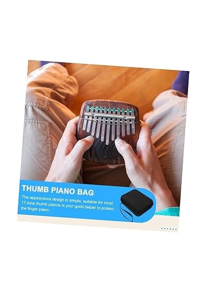 Konser Çantası Depolama Çantası Eva Kalimba Çantası Kalimba Saklama Kabı Pratik Kalimba Çantası Kalimba Saklama Kutusu Müzik Aleti Çantası Parmak Piyano Çantası Siyah fırsatları