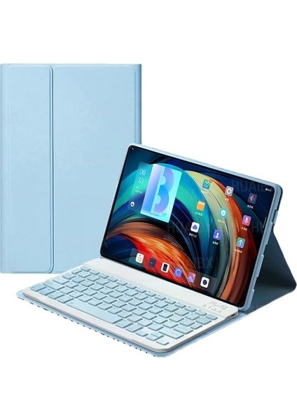 Galaxy Tab S8 Ultra/s9 ULTRA/S10 Ultra ile Uyumlu Kılıf Kablosuz Klavyeli Case Mobax Türkçe X900 X910 X920 Mavi
