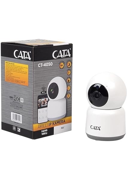 CT-4050 Cata Akıllı Ip Kamera, 360° Dönebilen Gece Görüşlü, Full HD-1080P fiyatları