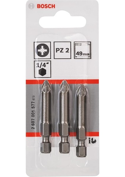 Professional Accessories Vidalama Ucu, Gri, 3 Adet