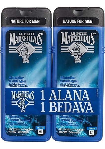 Petit Marseillais Duş Jeli Men Serisi Mineral ve Sedir Ağacı (4 x 400 Ml) modelleri