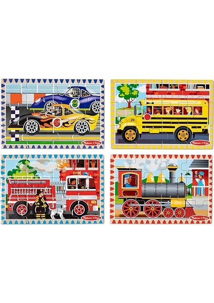 & Doug - Ahşap Yapboz Seti, Araçlar, 12 x 4 cm (13794) fırsatları