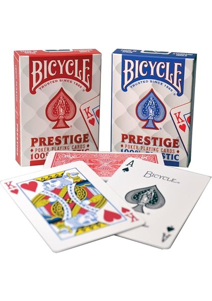 Prestige Rider Back 100% Plastik Standard Endeks Oyun Kağıdı Destesi