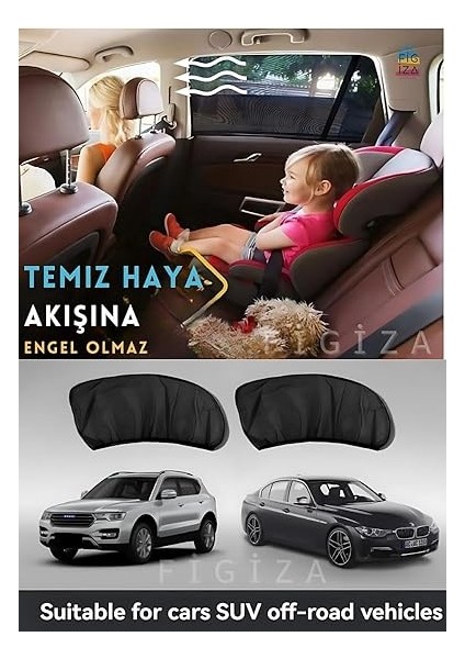 Oto Arka Yan Cam Için Güneşlik Perde Araç Kapı Perdesi (2 Adet) fiyatları