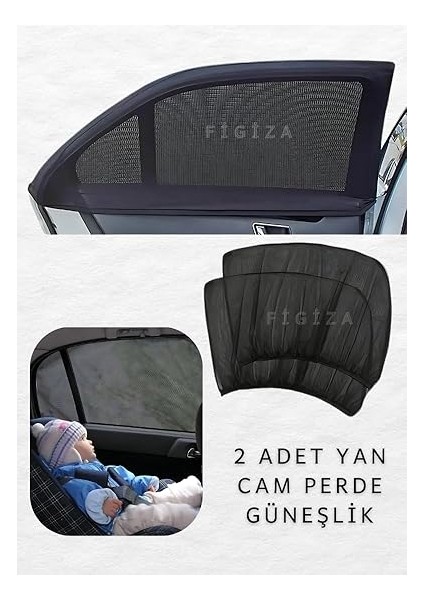 Oto Arka Yan Cam Için Güneşlik Perde Araç Kapı Perdesi (2 Adet) fırsatları