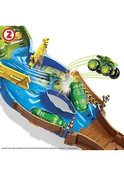 Wheels Monster Trucks Heyecanlı Yarışlar Oyun Seti, 4 Yaş ve Üzeri, HGV12 fırsatları