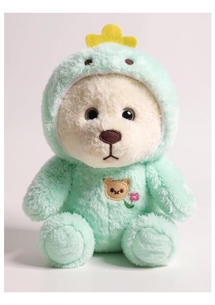Şapkalı Peluş Ayıcık | Yumuşacık Uyku Arkadaşı, 35 Cm, Mint Yeşili | Çocuklar Için Doğum Günü Hediyesi | Dinazor Kıyafeti Giyen Pufi Ayıcık fiyatları
