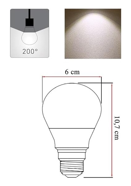 8.5W 63W 860LM LED Ampul 4000K - Gün Işığı E27 LED Lambası fiyatları