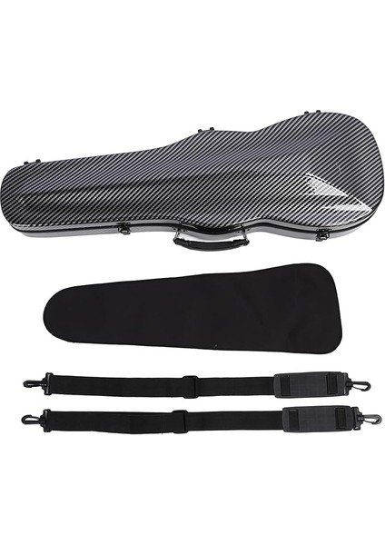 Fiber Keman Vaka 4/4 Keman Çantası Siyah Yumuşak Dolgu Keman Depolama Kutusu Higrometre