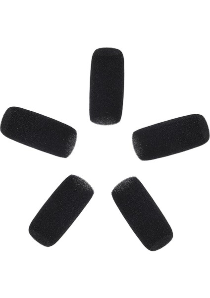 5 Adet Mikrofon Ön Camı Mikrofon Ön Camları Mikrofon Ekranı Mikrofon Koruyucu Kapak El Mikrofonu Ön Cam Mikrofon Ön Cam Koruyucu Kapak El Mikrofonu Kapağı Black Sünger