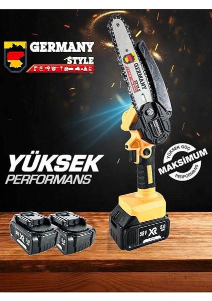 Style Dal Budama Makinesi Şarjlı El Testeresi Çift Zincir Çift Batarya Premium Seri 58 Vf modelleri