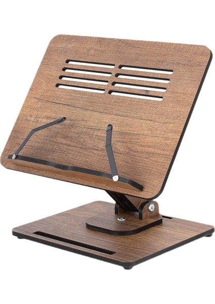 Wood - Dykos Yükseklik Ayarlanabilir Katlanabilir 360º Dönebilen Kitap Okuma ve Laptop Standı