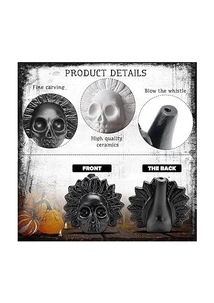 Aztek Ölüm Düdüğü, Otantik Insan Sesini Çıkaran Çığlıklar, Aztek Ölüm Düdüğü, Çığlık Atan Aztek Savaş Düdüğü, Real Screaming Aztek Ölüm Düdüğü (Siyah) modelleri