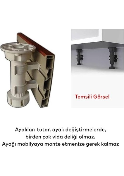 Mobilya Baza Ayakkabılık Dolap Mutfak Tezgah Gardrop Vestiyer Ayak Bacak Tutucu Toka Klips 6 Adet indirimleri