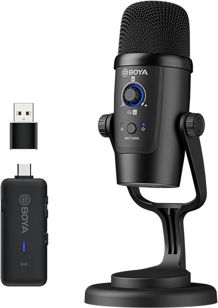 BY-PM500W Kablolu - Kablosuz USB Condenser Mikrofon