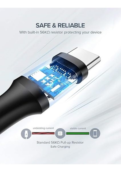 USB Type-C Şarj ve Data Kablosu, 1 Metre, Beyaz fırsatları