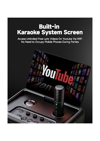 Yetişkinler Için 2024 Akıllı Karaoke Makinesi - Şarkı Sözü Ekranı, 64GB Karaoke Tablet, 2 Kablosuz Mikrofon, Profesyonel Karaoke Sistemi, 600W Tepe Gücü, 4 Dj Işık, Her Durum Için Karaoke modelleri