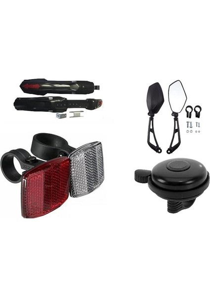 Aksesuar Kombini 4 Lü Set (Ayna,zil,çamurluk Reflektör)