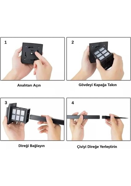 Solar Güneş Enerjili Sokak Lamba Tasarımlı Bahçe Lambası Aydınlatma indirimleri