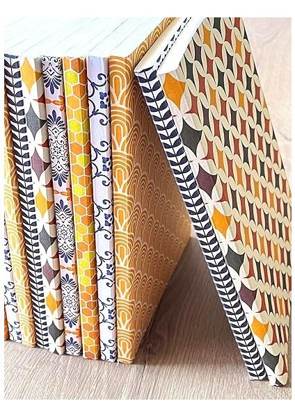 Tanıtım Amerikan Ciltli, A5 Çizgili Not Defteri, 64 Yaprak, 90 Gr. Ivory Kağıt, 6 Farklı Kapak Tasarımı, Ofis Için Ideal, Planlayıcı (Mediterranean Pattern Kapak Tasarımı I) indirimleri