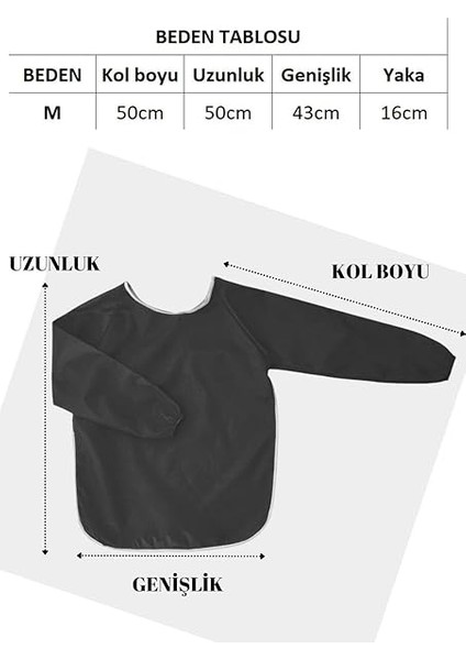 Sıvı Geçirmez Boyama Önlüğü M Beden 4-6 Yaş fiyatları