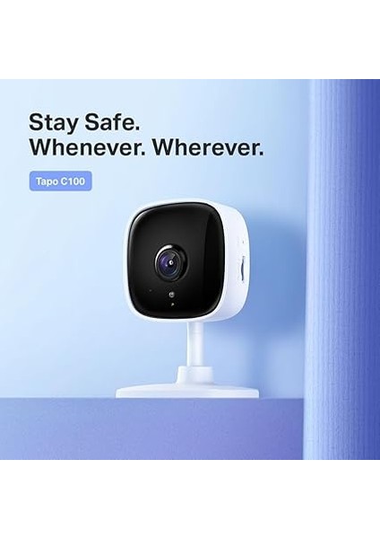Tapo C100, 1080P Full Hd Iç Mekan Wi-Fi Güvenlik Kamerası, Hareket Tespit ve Takibi, 9m Gece Görüşü, Çift Yönlü Sesli Iletişim, Sesli Alarm, Bulut/yerel Depolama fırsatları