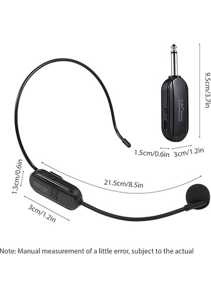 2.4g Kablosuz Mikrofonlu Kulaklık 164 Ft Menzilli Kulaklık Mikrofonu ve El Mikrofonu 2'si 1 Arada Profesyonel Ses Amplifikatörü Karaoke Hoparlörü Amplifikatörü Pa Sistemi Öğretimi Için Kulaklı fiyatları