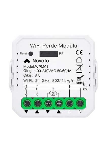 Mini Wifi Akıllı Perde Panjur Kontrol Rölesi (Tuya, Smart Life, Google Home, Amazon Alexa, Home Assistant Destekli) Yüzdesel Kontrol ve Kalibrasyon Özellikli