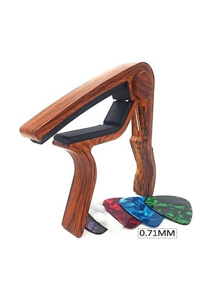 Gitar Kaposu, 6 Telli Çelik Folk Gitar ve E-Gitar Için– Gül Ağacı Renkli Çinko Alaşım Malzeme fiyatları