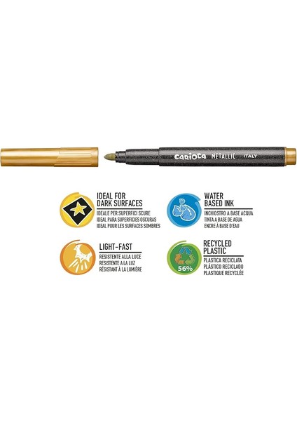 Metalik Jumbo Keçeli Kalem 6'lı modelleri