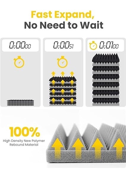12'li Paket Kendinden Yapışkanlı Geçirmez Köpük Paneller 5X30 x 30 cm Piramit Tasarım Akustik Köpük, Ev Stüdyosu Için, Siyah + Gri modelleri
