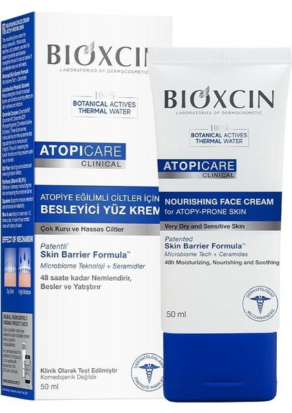Atopicare Besleyici Krem 50 ml – Atopiye Eğilimli Kuru Ciltler Için, Seramid Kompleksli, Prebiyotik, Pantenol ve Skualen Içerikli Nemlendirici