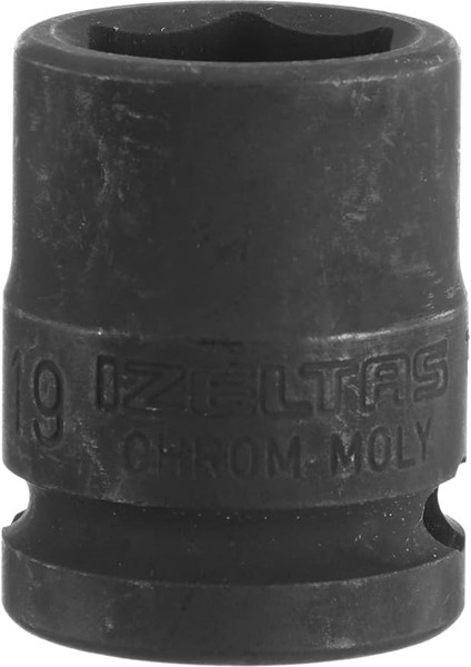 1113067019 19 mm 1/2" Altı Köşe Havalı Lokma Anahtar, Siyah, 19 mm