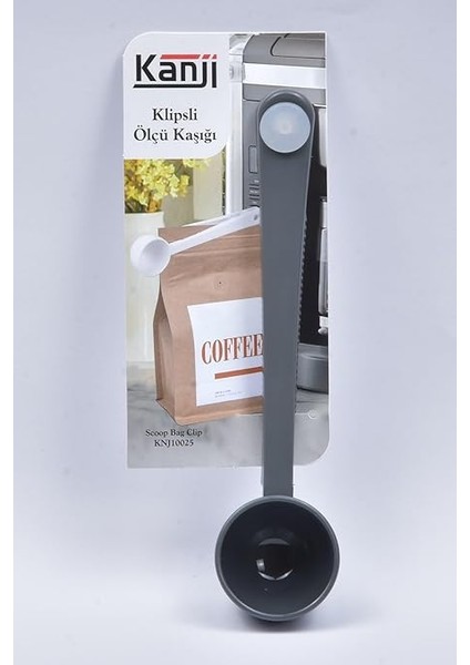 Time Filtre Kahve Kağıdı 1/4 4 Numara 80'li Paket + Kanji Klipsli Çay Kahve Ölçü Kaşığı - Gri modelleri