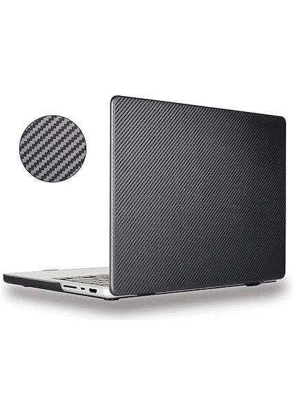 MacBook Pro 14.2 Inç Kılıf – Karbon Fiber Sert Tpu Kapak, Ince & Dayanıklı Koruma – M1/m2/m3/m4 Pro Max Uyumlu A2442 A2779 A2992 A2918 A3112 A3401 A3185 Siyah modelleri