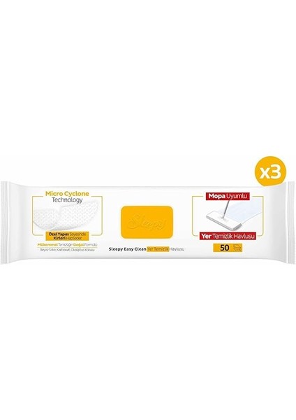 Easy Clean Arap Sabunu Katkılı Mopa Uyumlu Yer Temizlik Havlusu&mendili 3X50 (150 Yaprak) modelleri
