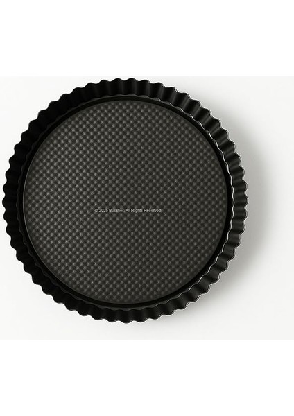 28 cm Yuvarlak Meyve Turtası Kalıbı – Siyah Metalik Yapışmaz Kaplamalı Turta ve Kiş Kalıbı – Eşit Isı Dağılımlı – Kolay Temizlenebilir – Fırın Güvenli