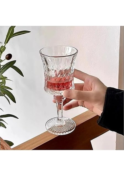 Kristal Kadeh Seti - 200 ml Zarif Desenli Bardak, Su ve Şerbet Kadehi, Davet ve Günlük Kullanım Için Şık Tasarım indirimleri