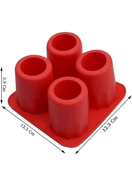 Chef Eysigo Shot Bardak Buz Kalıbı, 4lü, Silikon, Kırmızı, 14611.EYS-BS004 fiyatları