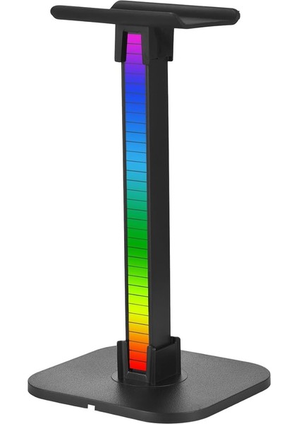 Standı Masa Pc'si Için Rgb Işık Oyun Kulaklığı Alt Tipi C Bağlantı Noktalı Kaymaz Ekranı Destek Braketi 7 Aydınlatma Modu Anahtarlamalı Çıkarılabilir Alma