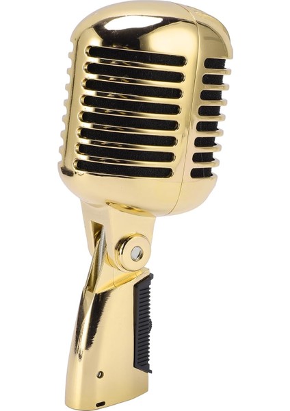 Dinamik Mikrofon Sağlam Döküm Oyunlu Çinko Alaşım Kardiyoid Toplama Deseni - Stüdyo ve Canlı Performanslar Gürültü ve Titreşim Sönümleme (Gold)