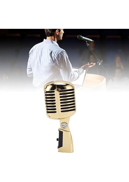 Dinamik Mikrofon Sağlam Döküm Oyunlu Çinko Alaşım Kardiyoid Toplama Deseni - Stüdyo ve Canlı Performanslar Gürültü ve Titreşim Sönümleme (Gold) modelleri
