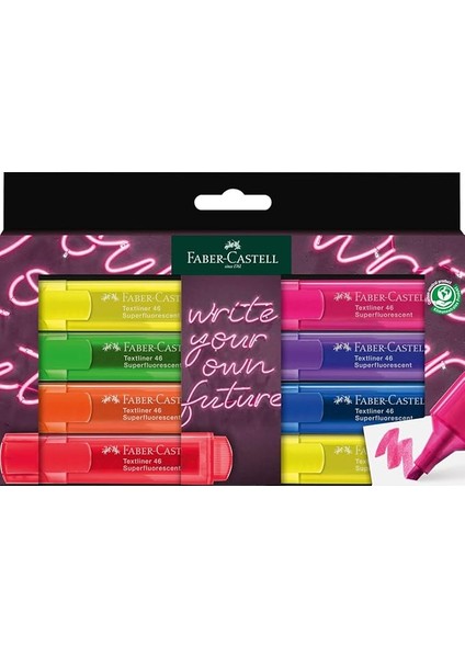 Fosforlu Kalem Seti, 8’li, Şeffaf Renkler, Su Bazlı Mürekkep, Kesik Uç, 3 Farklı Çizgi Kalınlığı, Dayanıklı Mürekkep