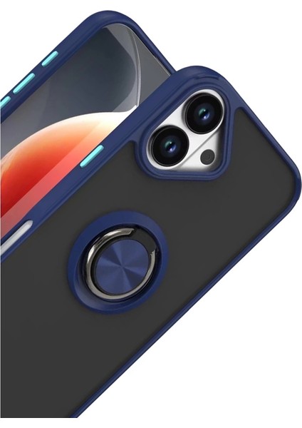 Apple Iphone 17 Montreal Yüzüklü Silikon Kapak - Lacivert fiyatları