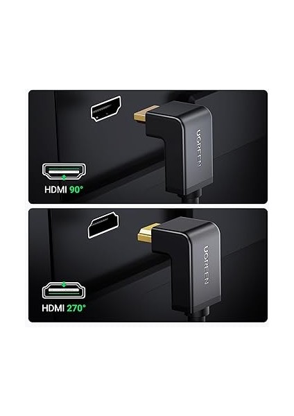 HDMI 90 Derece Kablo, 2 Metre, Siyah fırsatları