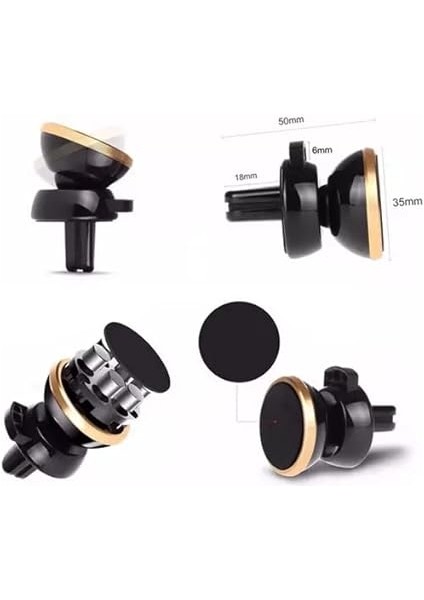 Araç Telefon Tutacağı Güçlü Mıknatıs / 360° Dönme/metal Gövde, Manyetik Cep Telefonu Tutacağı, Tüm Telefonlar Için Gösterge Panelinde Yapıştırma, 6 Mıknatıslı Son Teknoloji, Kırmızı indirimleri