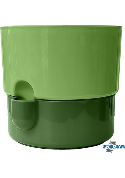 Dora Saksı Tabaklı Çiçek Kaktüs Saksısı Parlak Plastik Saksı (Yeşil, 2 Litre) modelleri