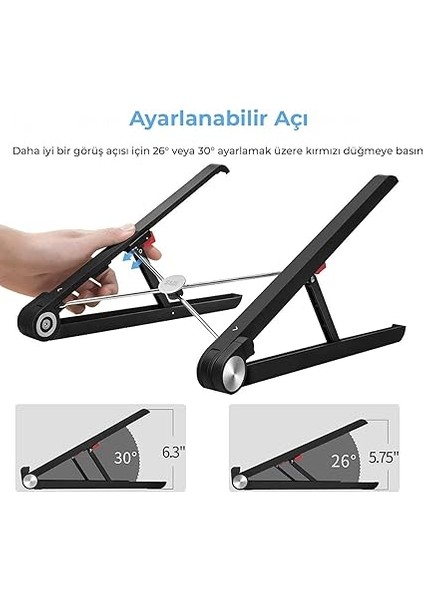 Saıjı X1 Laptop Sehpası, Katlanabilir, Tablet Sehpası, Alüminyum Alaşım, Online Sınıf Çalışması, Duruşu Iyileştirme, Isı Dağılımı Macbook, iPad ve 10-15,6 Inç Olan Tüm Cihazlar ile Uyumlu. Beyaz fiyatları