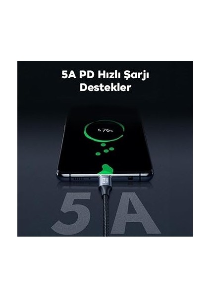 1mt 100W 5A 10GBPS Type C Uzatma Kablosu, Şarj, Data ve Görüntü Aktarmalı Çevirici Kablo modelleri