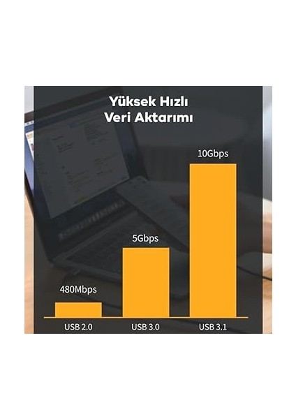 1mt 100W 5A 10GBPS Type C Uzatma Kablosu, Şarj, Data ve Görüntü Aktarmalı Çevirici Kablo indirimleri